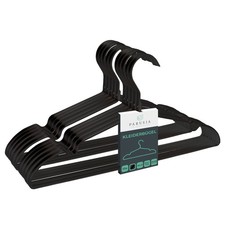 Parusia Kleiderbügel schwarz 42cm breit 1cm Metall rostfrei,formstabil 10/20/40x