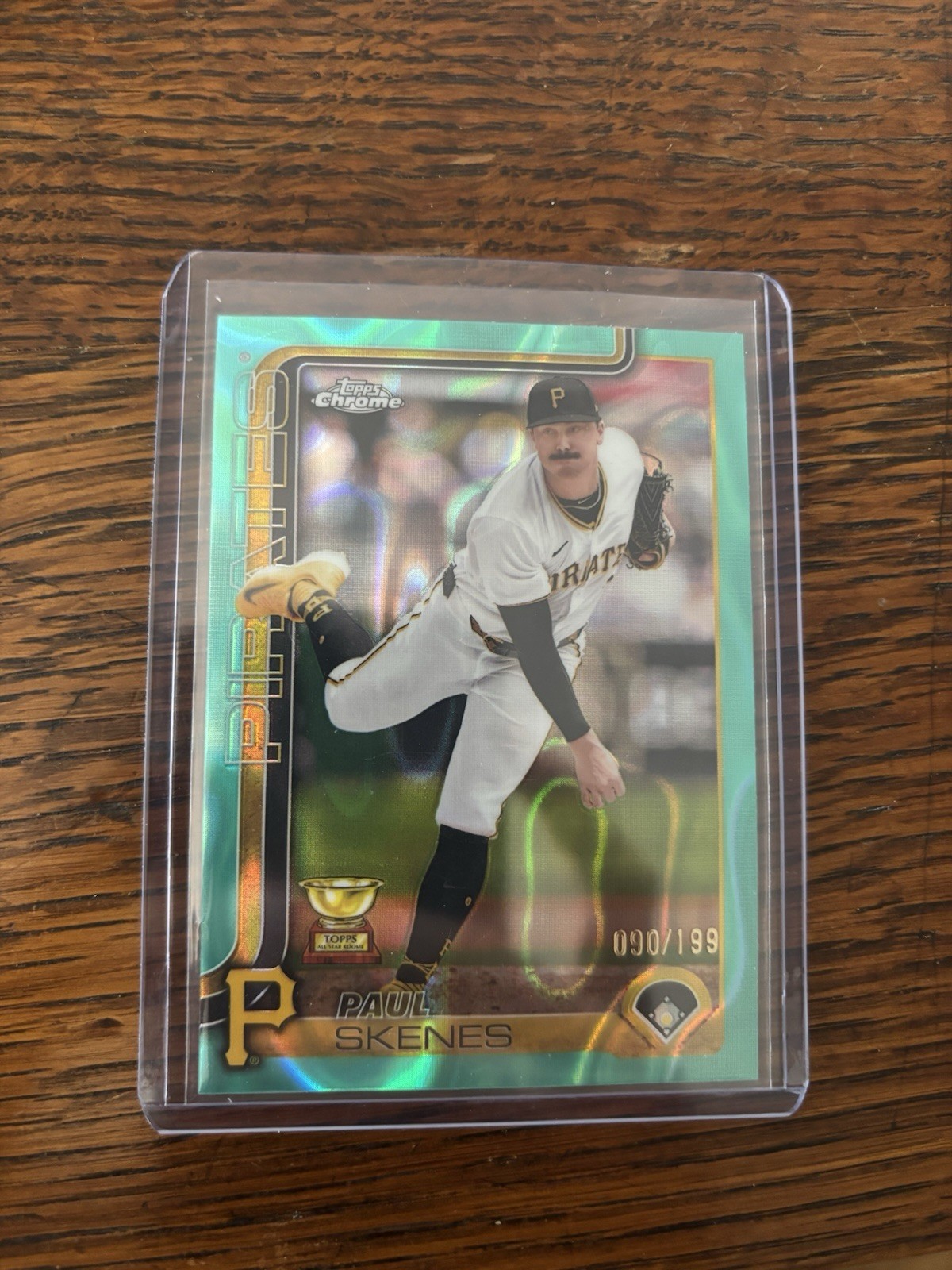 2025 Topps Chrome #300 Paul Skenes Aqua Lava Refractor #/199