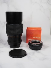 Auto Chinon 200mm Vintage M42 Lens + M4/3 Adapter + Hoya Skylight (1B) Filter