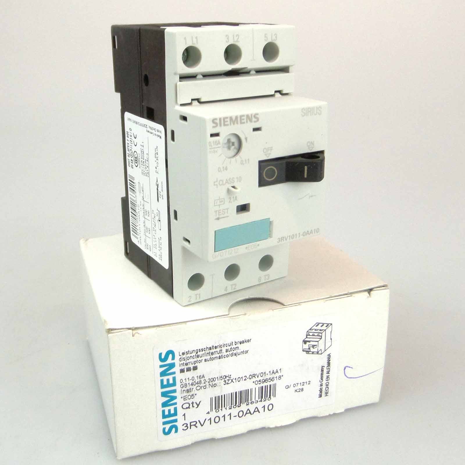 Siemens Leistungsschalter 3RV1011-0AA10 OVP