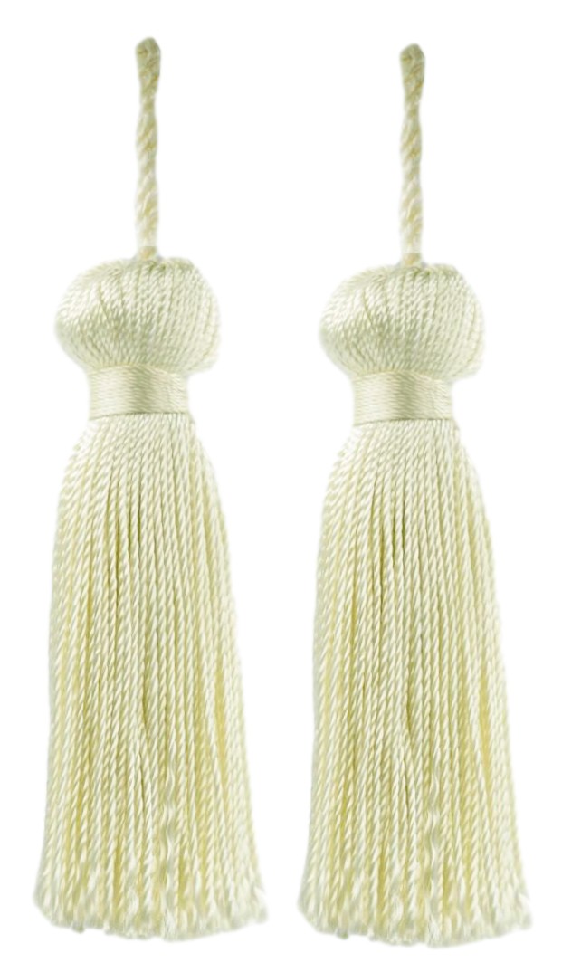 DÉCOPRO 3"" Bell Tassel, Style# BT3, Color# A2 - Cream Ivory [Set of 2]
