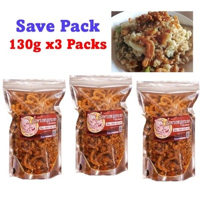 Thai Snack Crispy Pork Mix With Chili Onion Garlic Tasty Normal Spicy 400g