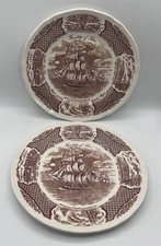 Fair Winds Friendship Salem Alfred Meakin Staffordshire Transferware Plate 10.5