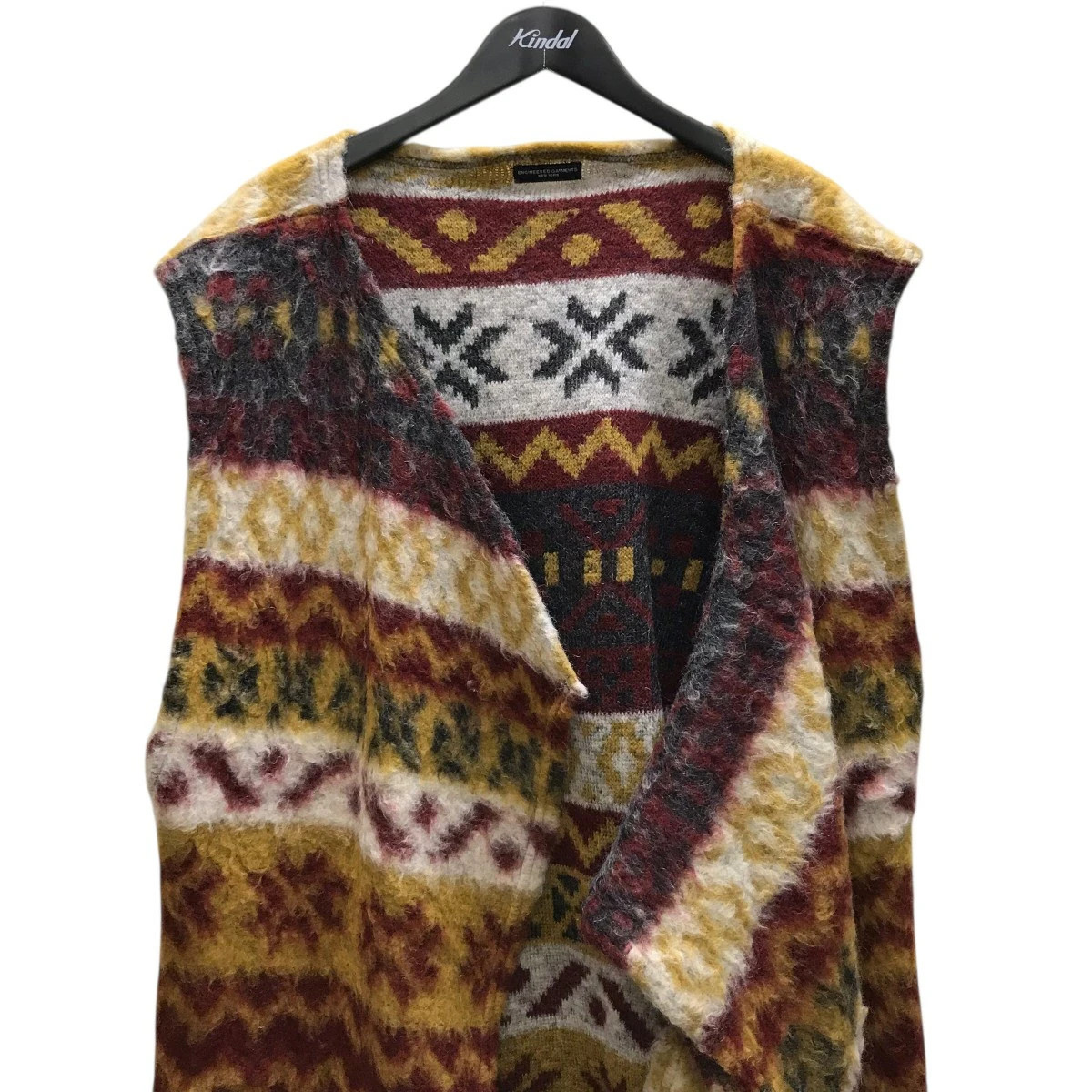 Engineered Garments Native Pattern Mohair-blend V… - image 2