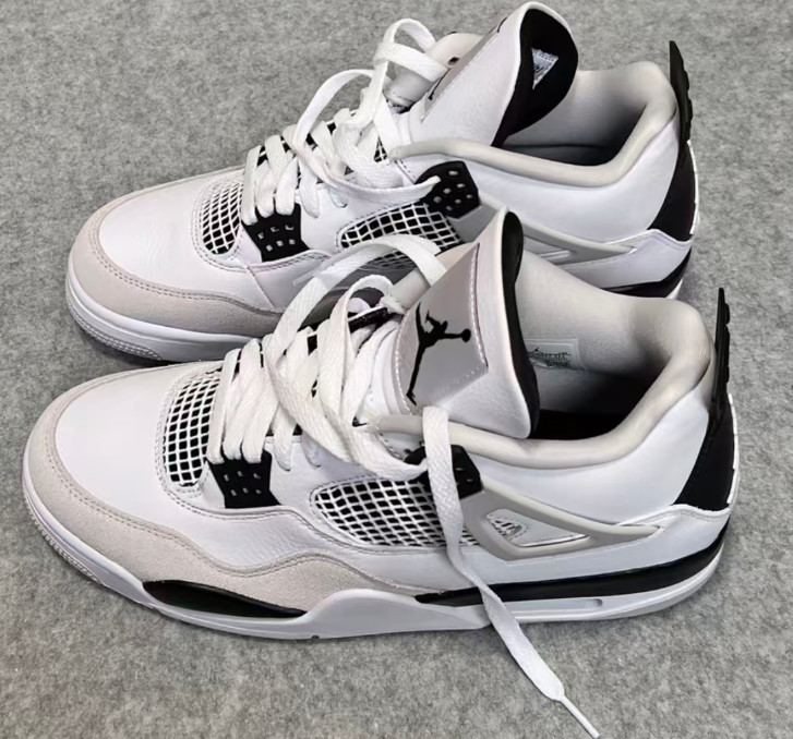 Men's Jordan Air Jordan 4 retro "Military Black" Retro Basketball Shoes Mid Top