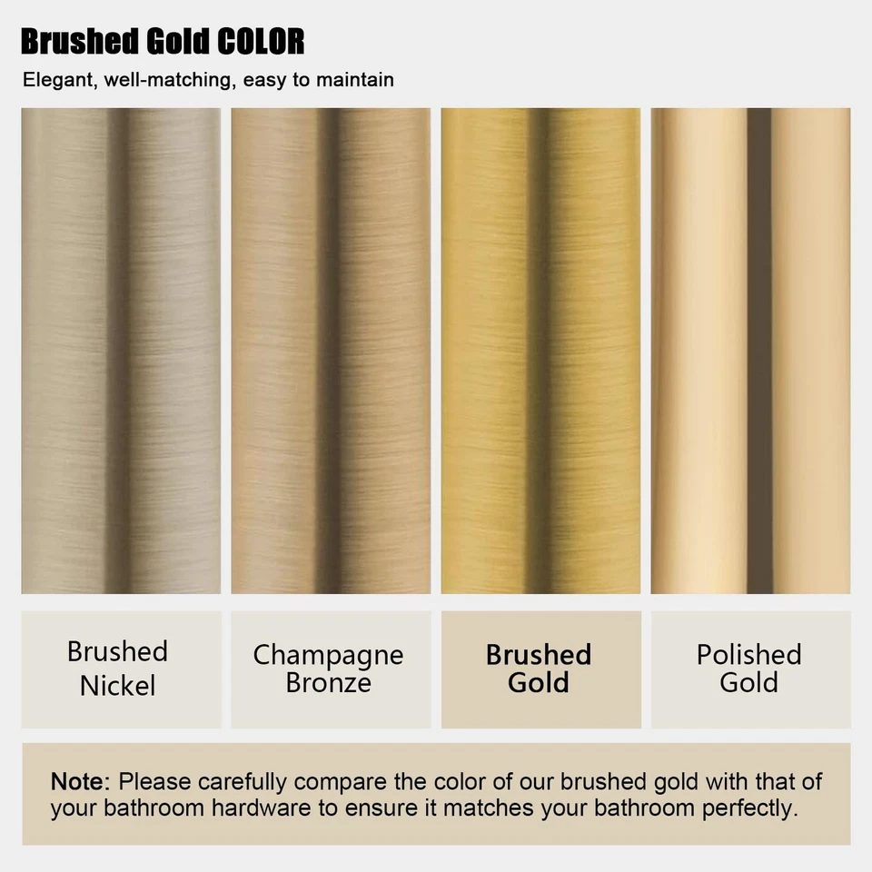 Brushed Gold Ceiling Mount Rain Shower System with 12 Inch Shower Head and Ha... - Image 3 of 4