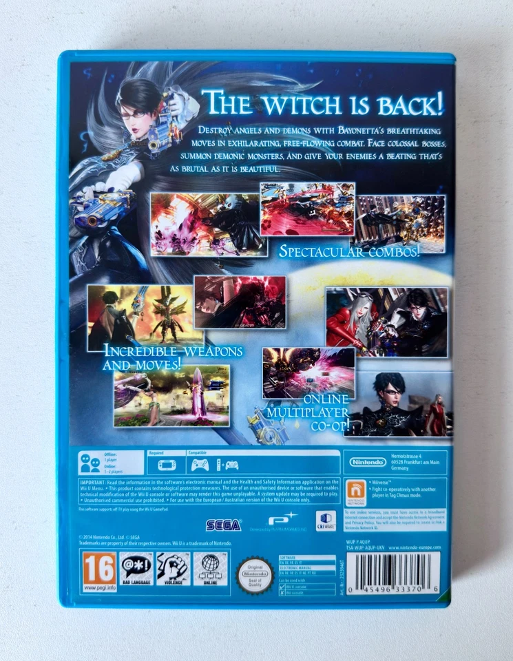 Bayonetta 2 Inc Original Artwork Nintendo Wii U Like New Mint Disc - Image 2 of 3