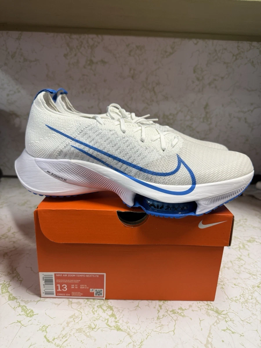 Nike Air Zoom Tempo NEXT% White Photo Blue for Sale | Authenticity