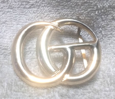 Gold Unbranded GG Belt Buckle See Through Great Vintage Condition 1