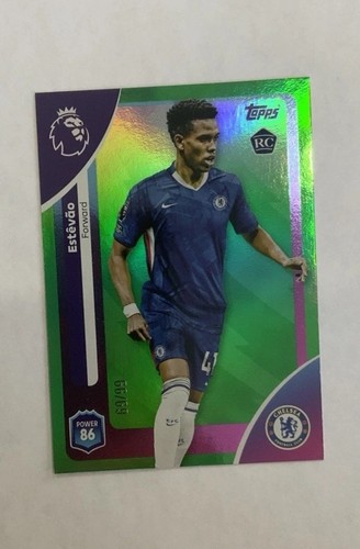 Estevao [Green Sparkle] #105 2025 Topps Premier League card