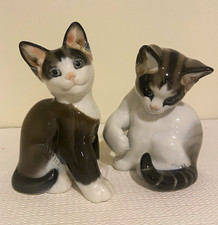 Rosenthal Porcelain Cat Figurines Pair Set of 2 Collectible Animal Figurines