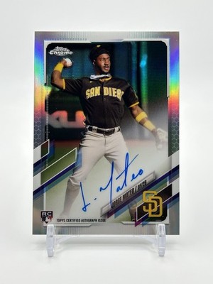 2021 Topps Chrome Refractor Rookie Autograph /499 Jorge Mateo Padres #RA-JMA