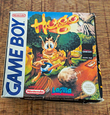 Nintendo Game Boy Originalverpackung/Box DMG P AGOP   Hugo 2 (Laguna)