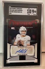 2024 Panini Luminance Arch Manning # FSN-AMA Future Signature Nil-Red Auto SGC 9