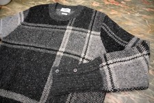 Unused Thom Browne Wool Mohair Oversized Crew Neck Knit Sweater Size 5 Gray