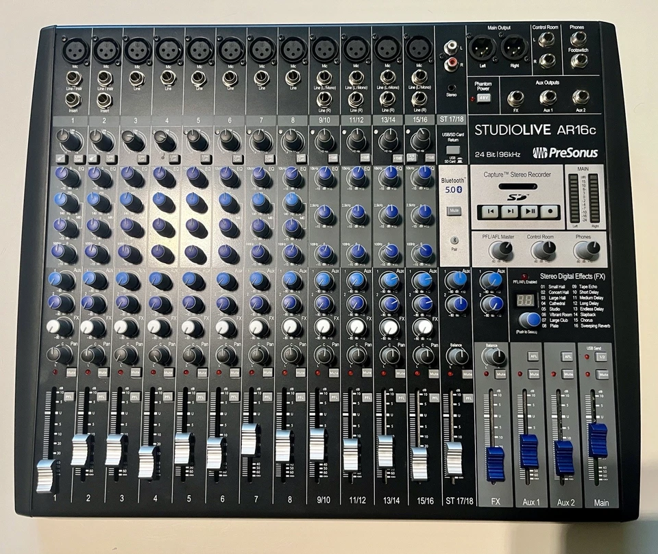 Presonus StudioLive AR16c Analogmischpult 18-Kanal 18x4 USB 2.0 Audio-Interface - Bild 2 von 4