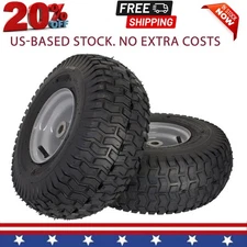 21436-2PK 15x6.00-6 Front Tire Assembly Replacement for Husqvarna Riding Mowers