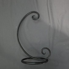 Ornament Display Stand Hanger Holder 12" Wire Black Metal Sleek