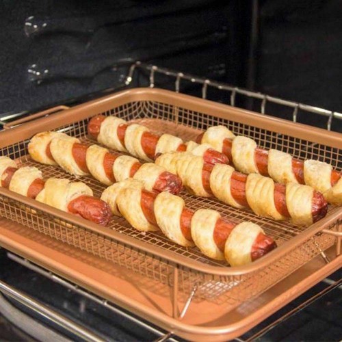 Kitchen Fries Food Detachable Oven Mesh Frying Basket Baking Tray Oil Strainer - Picture 5 of 12