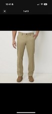 NWT St. Johns Bay Mens Easy Care Stretch Classic Fit FF Pant Size 32x32-MSRP 50