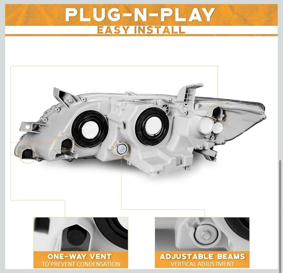 Faróis antiembaçamento Wellmoto 2007-2009 Toyota Camry - Imagem 3 de 3