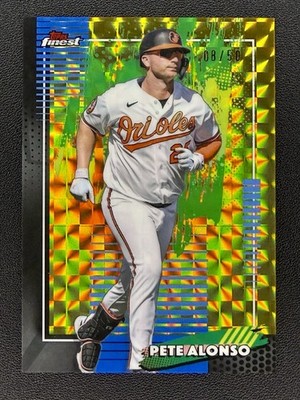 PETE ALONSO 2026 TOPPS FINEST GOLD GEOMETRIC X FACTOR REFRACTOR /50 #64 ORIOLES