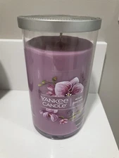 Yankee Candle Pillar Wild Orchard , Purple - Medium 14.25 oz New