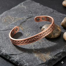 Pure Copper Magnetic Bracelet Arthritis Therapy Unisex Adjustable Infinity Cuff