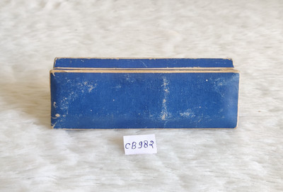 1930s Vintage Weiß & Blau Uhr Werbe Leere Dekor Karton Verpackung CB982