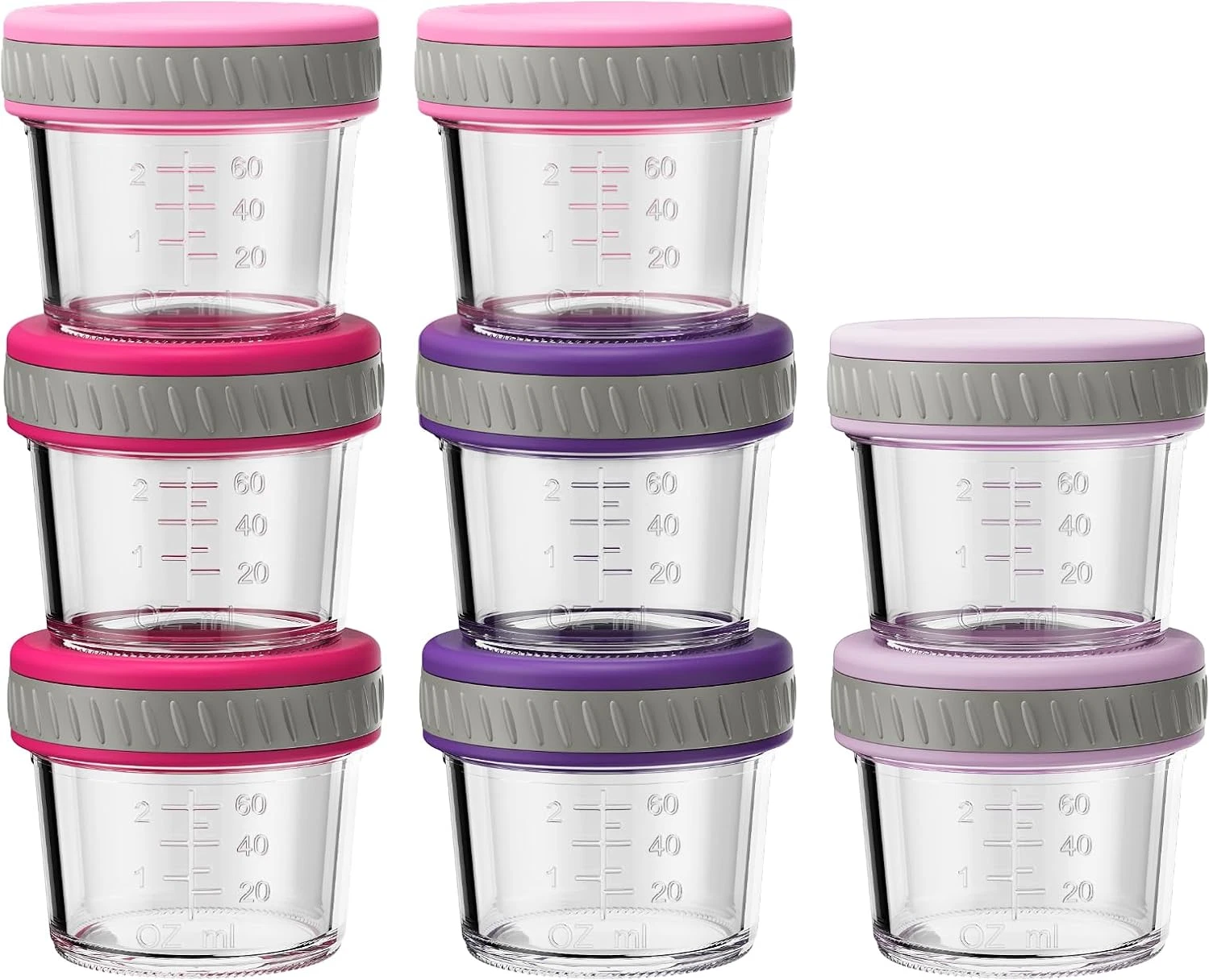 Glass Baby Food Storage Containers, 4 oz Small Mason Jars with Lids, Airtight
Opens in a new window