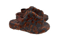 UGG Fluff Yeah Slide Sheepskin Panther Print Women's 5 Big Kids Size 3