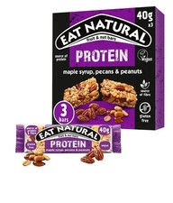 Eat Natural Protein Bars - Maple Syrup, Pecans & Peanuts 3 Pack 40g Fast Postage