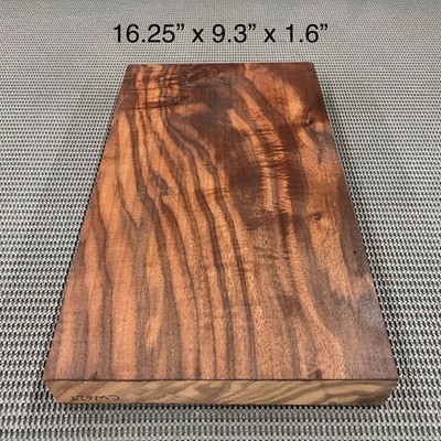 CW627 Rare Grain Pattern Curly Claro Walnut Billet Block Carving Knife Handle