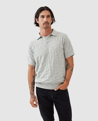 Rodd & Gunn Millard Knit Polo Shirt Mens 2XL Fog Grey Australian Cotton