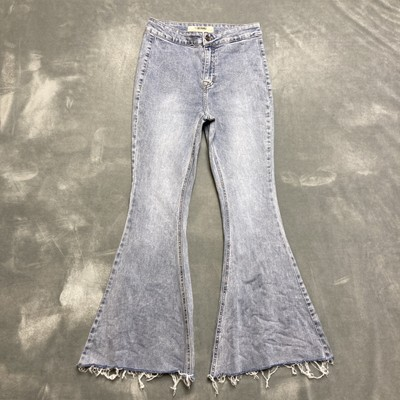 #ad Rock amp; Roll Denim Bargain Button Bell High Rise Flare Jeans Womens 27x28 $25.49