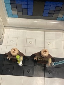 Lego Star Wars Qui-Gon Jinn And Obi-Wan Kenobi TCS Minifigures 7203 / 7204 RARE!