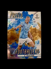 2022-23 Topps Finest UCC Erling Haaland Prized Footballers Fusion Blue/Gold SP