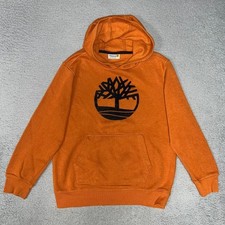 Timberland Core Tree Hoodie Youth Size L 14/16 Orange Pullover Sweatshirt Gorp
