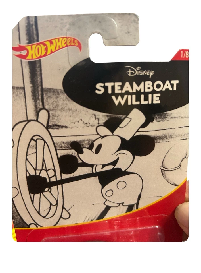 HOT WHEELS 2017 DISNEY MICKEY MOUSE SILVER STEAMBOAT WILLIE '32 FORD #1/8 - Image 3 of 4