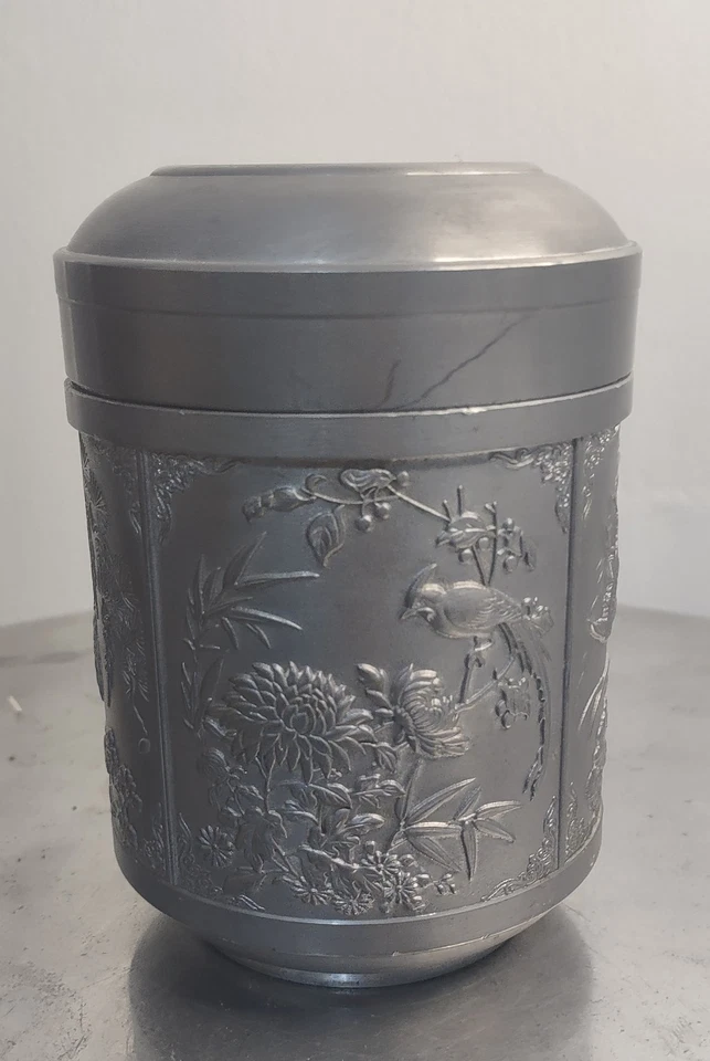 Carrito de té y peltre vintage. Foto 2 de 4