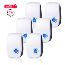2026 Upgraded Ultrasonic Repeller, Pest Control 1 Count (Pack of 6), White