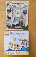 Art Supplies Lot - Block Printing Book & Printing Blocks Set