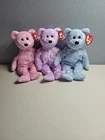 Set Of 3 Ty Beanie Babies Retired Toast, Fizz, & Bubbly (Vintage 2003) New-Mint