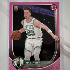 2026 Bowman Max Shulga Rookie Pink /75 #53 Boston Celtics 