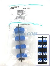 Panduit FAP8WBUDLCZ Fiber Panel w/8 LC Duplex Singlemode Adapters Blue STSI