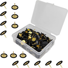 100 Pcs Drawing Pins, Metal Flat Push Pins, Thumb Tacks, round Head Drawing Pins
