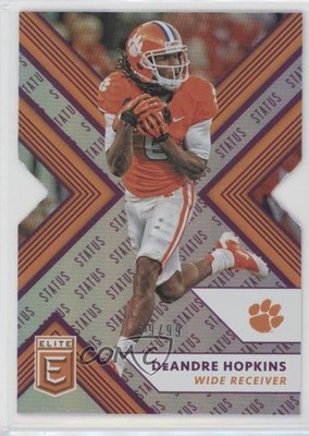 2018 Panini Elite Draft Picks Status Purple Die-Cut /99 DeAndre Hopkins #28 1u6