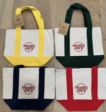 Trader Joe s Mini Canvas Reusable Tote Bags Colorful Canvas Tote Bag 4 Colors US