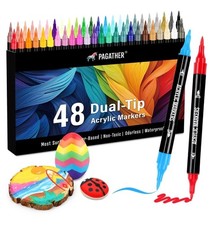 Pagather 48 Colors Acrylic Paint Markers, 1 Count Pack of 48 , 48