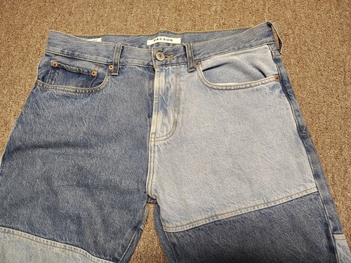 Pacsun Jeans Size 31x32 Patch Work High Slim Taper Mixed Patch Denim Coloblock - Picture 2 of 6